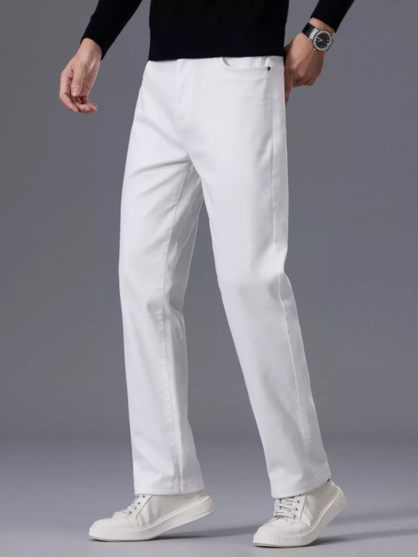 Il Trastevere Pleated Wool Trouser in Charcoal
